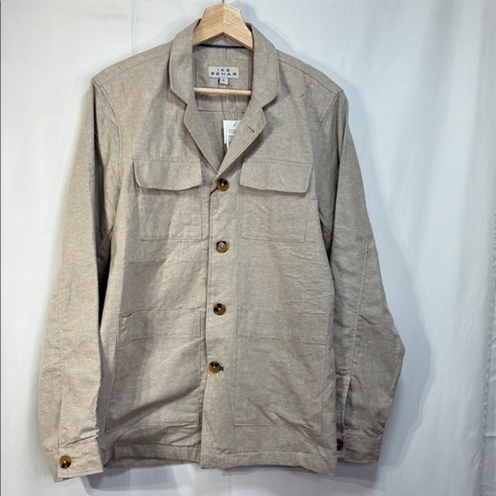 💌 nwt Ike Behar Tan Blazer Linen Blend blazer jacket